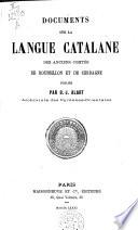 Documents sur la langue catalane