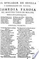 El Burlador de Sevilla, y Combidado de Piedra, comedia famosa del Maestro Tirso de Molina
