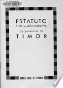 Estatuto Político-administrativo Da Província de Timor