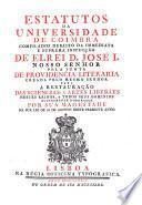 Estatutos da Universidade de Coimbra, compilados debaixo da immediata e suprema inspecçao de el rei D. José I ...