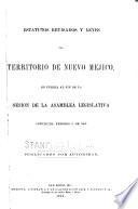 Estatutos Revisados Y Leyes Del Territorio de Nuevo Mejico