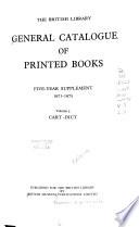 General Catalogue of Printed Books