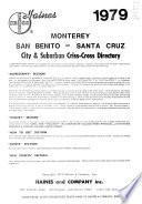 Haines Monterey, Santa Cruz City and Suburban Criss-cross Directory