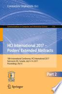HCI International 2017 – Posters' Extended Abstracts