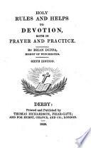Holy Rules and Helps to Devotion ... Sixth edition
