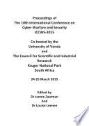 ICCWS 2015 10th International Conference on Cyber Warfare and Security