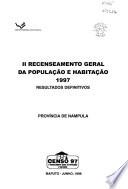 II recenseamento geral da população e habitação, 1997: Província de Maputo