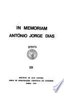 In memoriam, António Jorge Dias