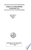Index to Philippine Periodicals