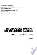 Informações básicas dos municípios baianos por microrregiões homogéneas