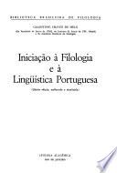Iniciação à filologia e à lingüística portuguesa