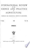 International Review of the Science and Practice of Agriculture
