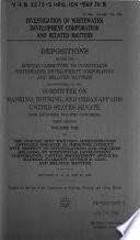 Investigation of Whitewater Development Corporation and Related Matters