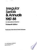 Irregular Serials & Annuals