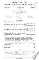 Journal of the American Musicological Society