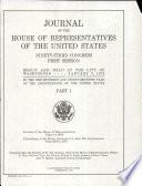 Journal of the House of Representatives of the United States