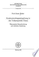 Konkursrechtsgesetzgebung in der Volksrepublik China