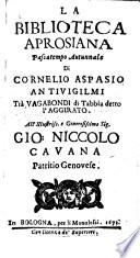 La bibliotheca Aprosiana, passatempo autunnale