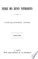 La Feuille des jeunes naturalistes