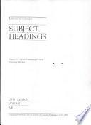 Library of Congress Subject Headings: A-E