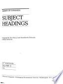 Library of Congress Subject Headings