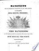 Manifesto de sua magestade fidelissima
