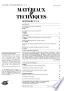 Matériaux et techniques