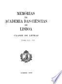 Memórias da Academia das Ciências de Lisboa. Classe de Letras