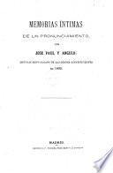 Memorias íntimas de un pronunciamento [that of September, 1868].