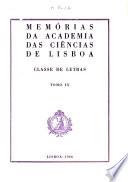 Memʹorias da Academia das Ciências de Lisboa. Classe de Letras