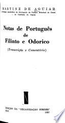 Notas de português de Filinto e Odorico; transcrição e comentário