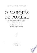 O Marquês de Pombal e os seus biógrafos
