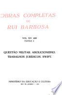 Obras completas de Rui Barbosa: 1887
