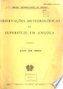 Observações Meteorológicas de Superfície em Angola