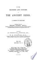 On the Manners and Customs of the Ancient Irish