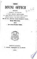Ordo Divini Officii recitandi Missæque celebrandæ a clero dioecesis Montis Albani pro A.D. 1890