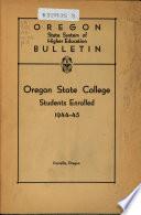 Oregon State System of Higher Education Bulletin