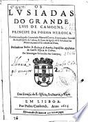 Os Lusiadas do grande Luis de Camoens