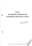 Pauta dos direitos de importação da República Popular de Angola