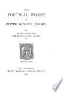Poems from the Breakfast-table series