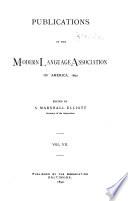 Publications of the Modern Language Association of America