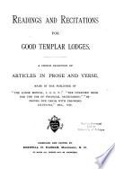 Readings and Recitations for Good Templar Lodges