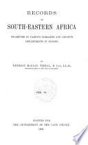 Records of South-Eastern Africa