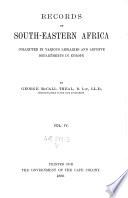 Records of South-Eastern Africa