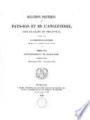 Relations politiques des Pays-Bas et de l'Angleterre, sous la règne de Philippe II