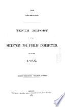 Report of the Secretary for Public Instruction ...