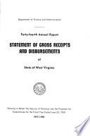 Report [on] Statement of Net Receipts and Disbursements [of] State of West Virginia