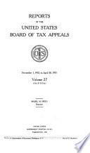 Reports of the U.S. Board of Tax Appeals