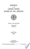 Reports of the United States Board of Tax Appeals