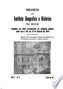 Revista trimensal do Instituto Geografico e Historico da Bahia